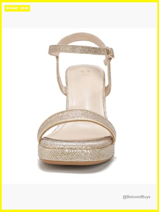 Platform High Heel Sandals with Ankle Strap, Chunky Block Heel, Open Toe